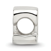Sterling Silver 925 Script Letter L Bead with Polished Finish